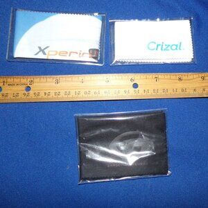 New! Set of 3 Eye Glasses Cleaning Polishing Cloths - Unopened Plastic Wrapped
